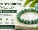 A green aventurine bracelet made from polished quartz beads showcasing its natural gleam and soothing heart healing energy.